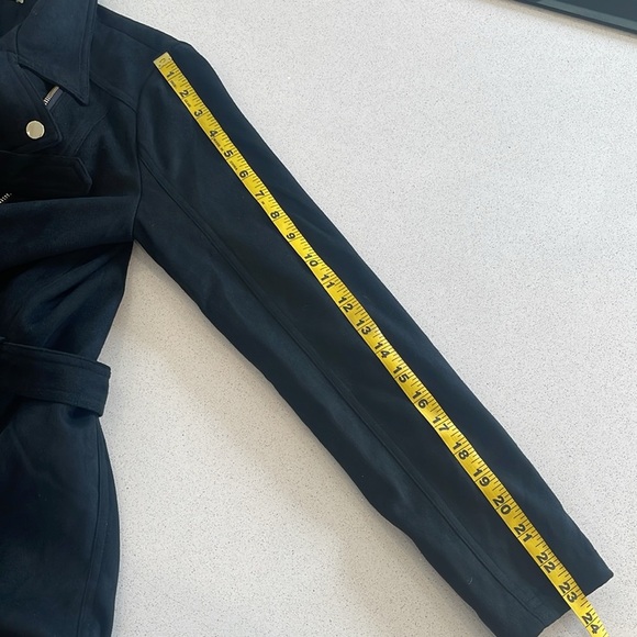 Free Generation Los Angeles Black Suede Jacket - Size M - Zipper & Gold Buttons - Picture 13 of 14